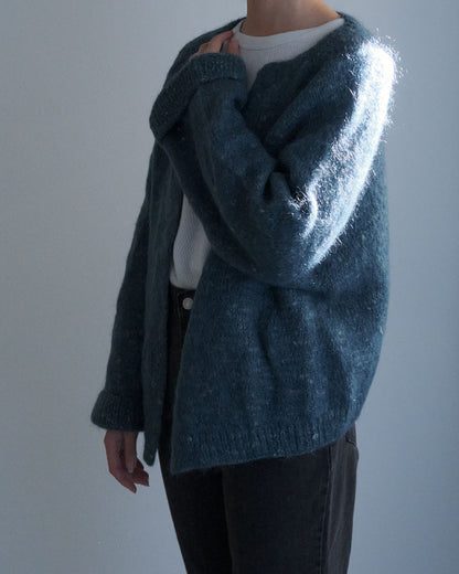 Blue green Knit Cardigan