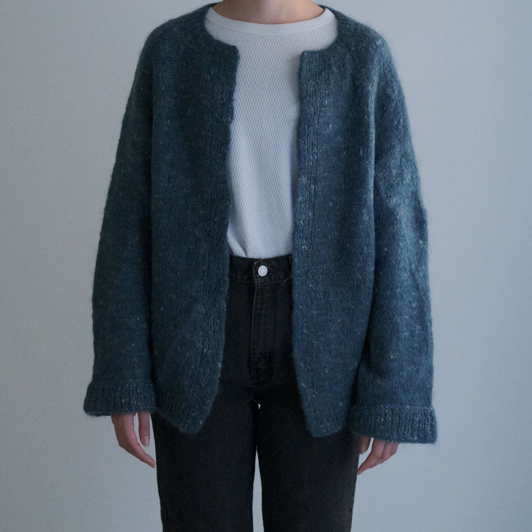 Blue green Knit Cardigan