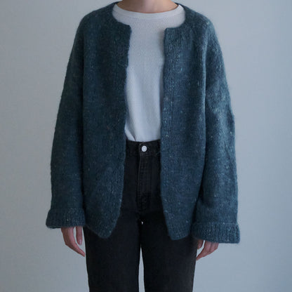 Blue green Knit Cardigan